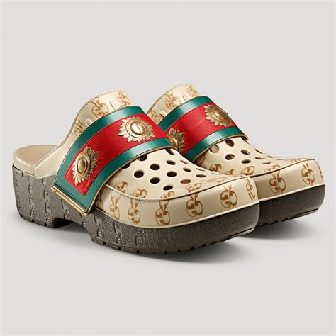 gucci crocs green